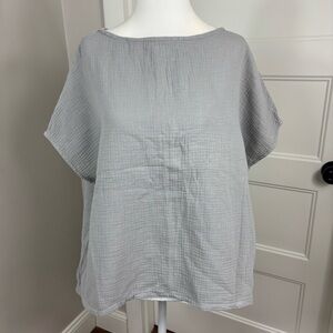 Bryn Walker Grey Cotton‎ Gauze Top XS